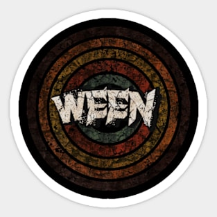 ween vintage design on top Sticker